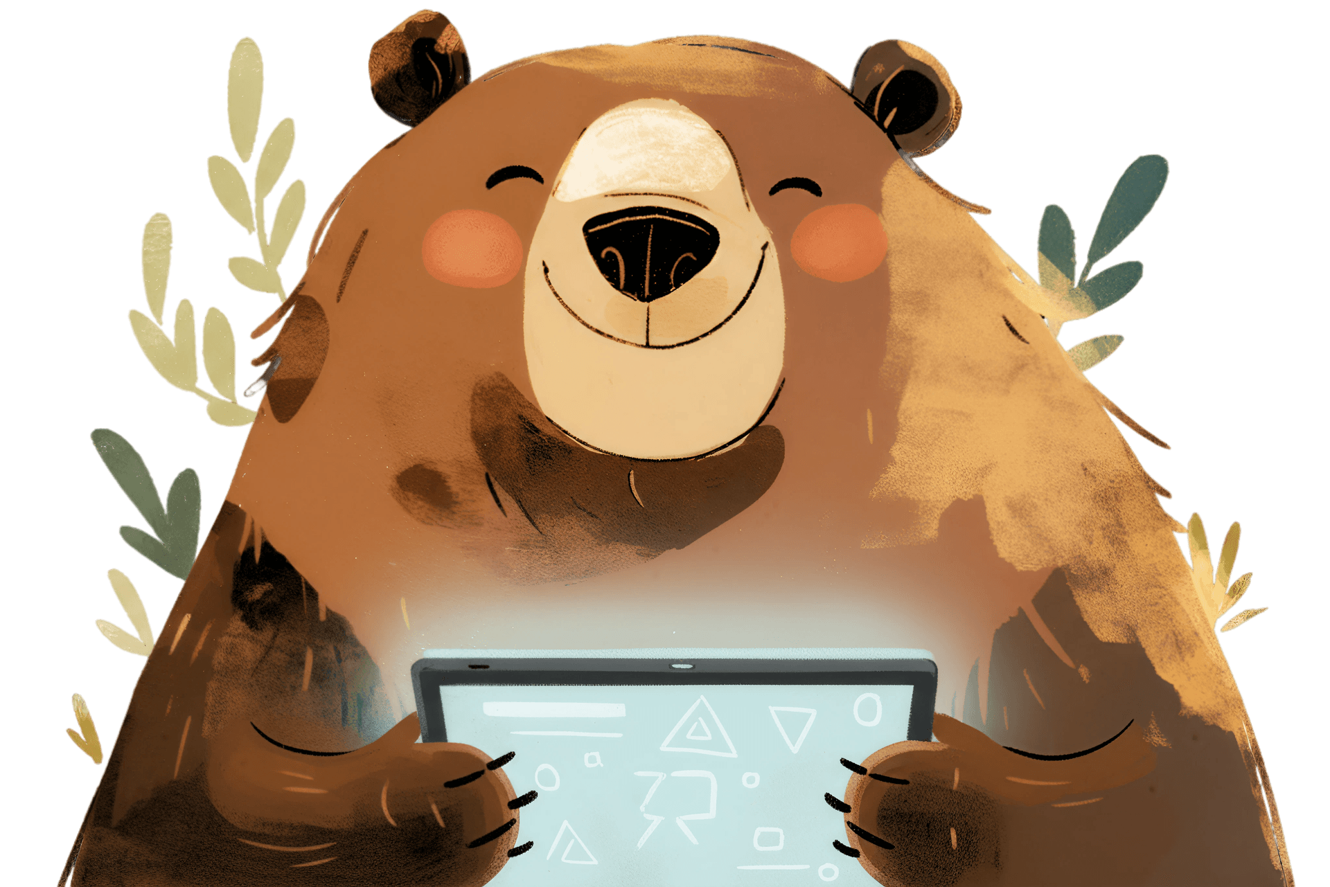 Pandi, Nari's panda mascot, sitting calmly